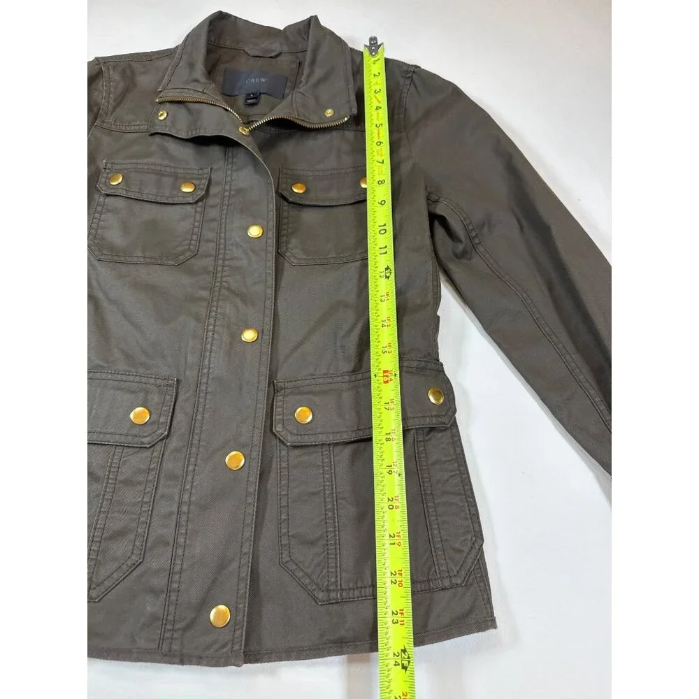 J.Crew The Downtown Field Jacket in olive green Zip Closure small (F328) - Picture 7 of 10